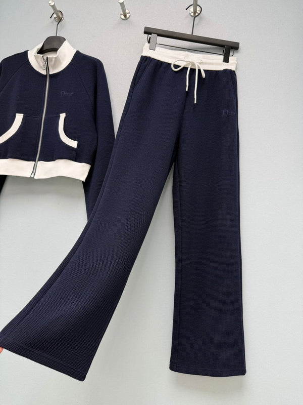 CD 26S Navy Contrast Knit Tracksuit Set 428313