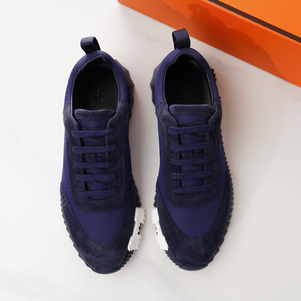 Sneaker Bouncing da uomo HM in tessuto scamosciato viola 688611
