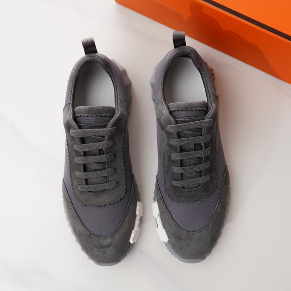 HM Sneaker da uomo Bouncing in tessuto scamosciato grigio neutro 688612