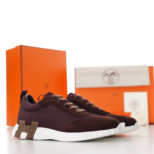 HM Sneaker da uomo Bouncing in tessuto scamosciato color cioccolato 688615