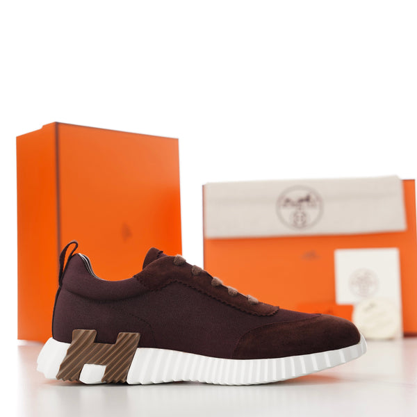 HM Sneaker da uomo Bouncing in tessuto scamosciato color cioccolato 688615