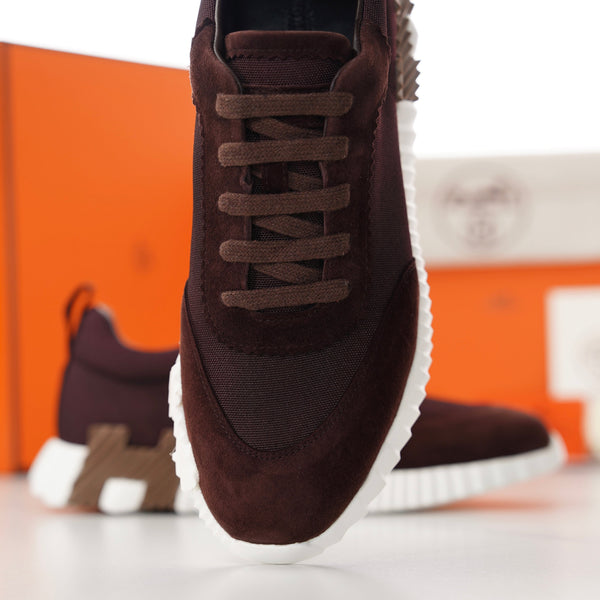 HM Sneaker da uomo Bouncing in tessuto scamosciato color cioccolato 688615