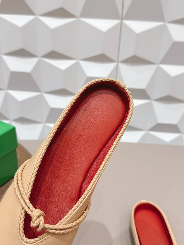 BV Rosa Mary-Jane Ballerine Cuir d'agneau Beige 613306
