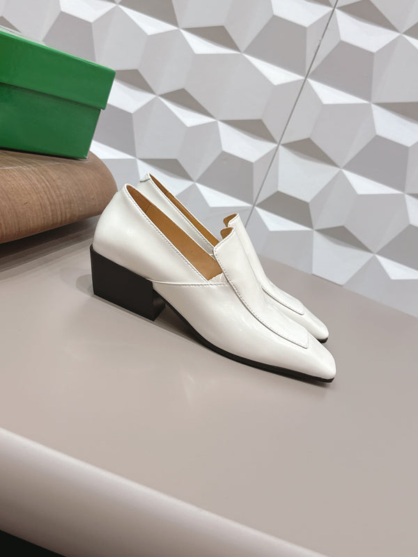 BV Okinawa Intrecciato Loafer 4cm White Calfskin 613298