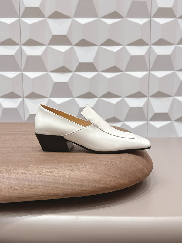 BV Okinawa Intrecciato Loafer 4cm White Calfskin 613298