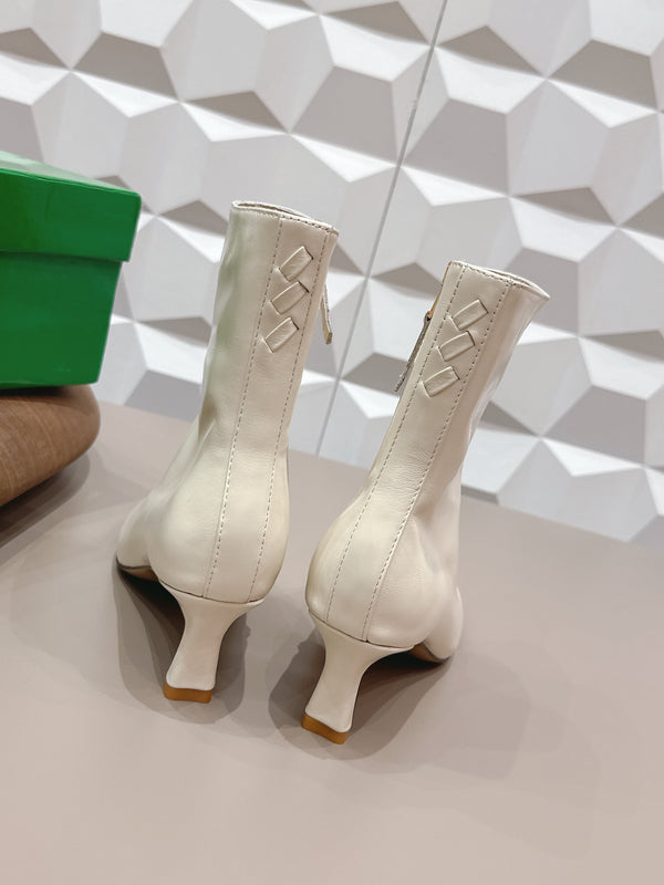 BV Sofia Ankle Boot 7cm White Lambskin 613292