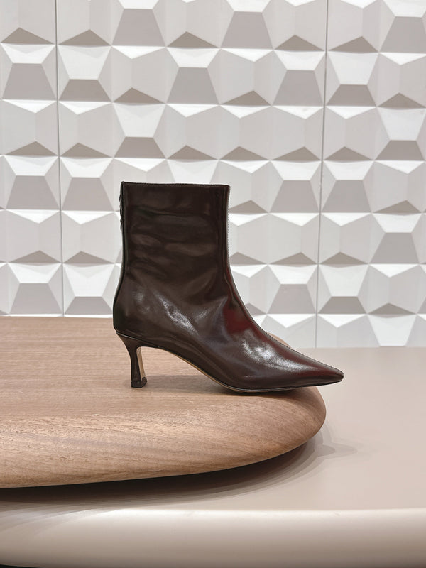 BV Sofia Ankle Boot 7cm Brown Mix Red Lambskin 613290