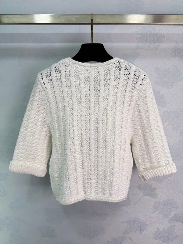 Gilet en maille blanc CC 26S 345133
