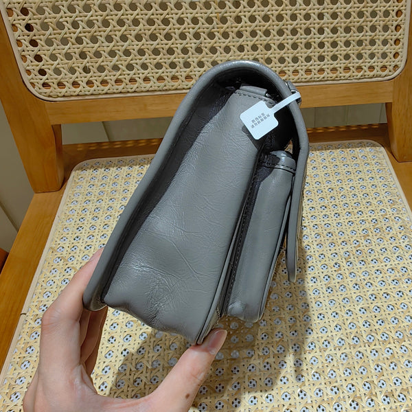 YSL Niki Baby Bag Gray Calfskin 338884