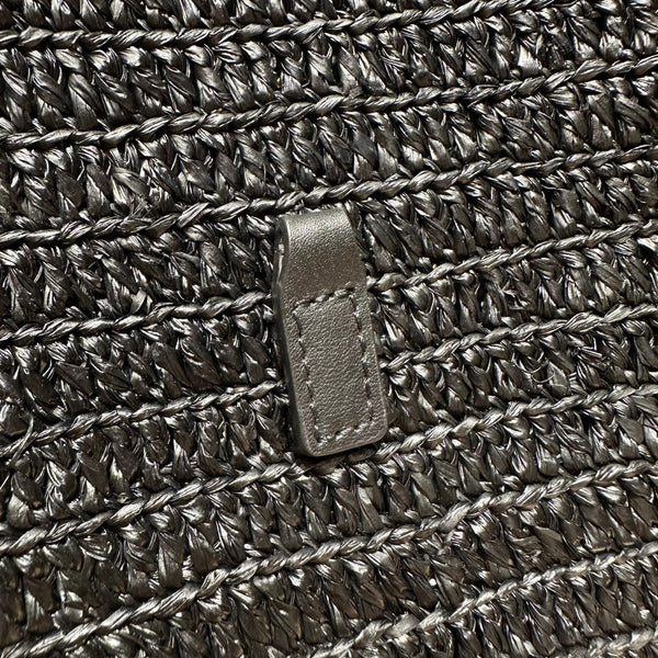 YSL Bag 22cm Black Gold Raffia Cowhide