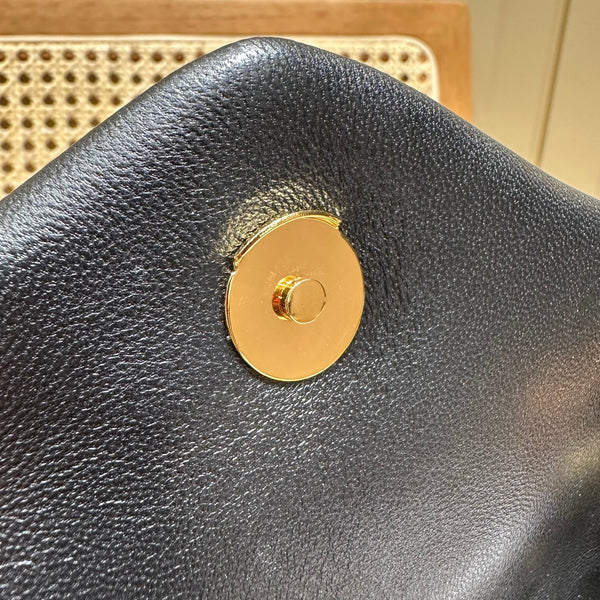 YSL Loulou Puffer Quilted Bag Black Gold Lambskin 338812