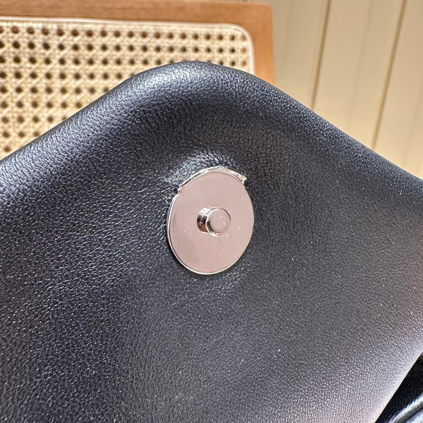 YSL Loulou Puffer Quilted Bag Black Silver Lambskin 338827