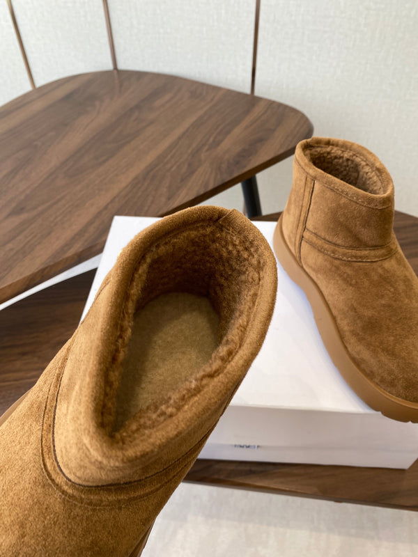 Loewe snow boots brown suede wool 477796