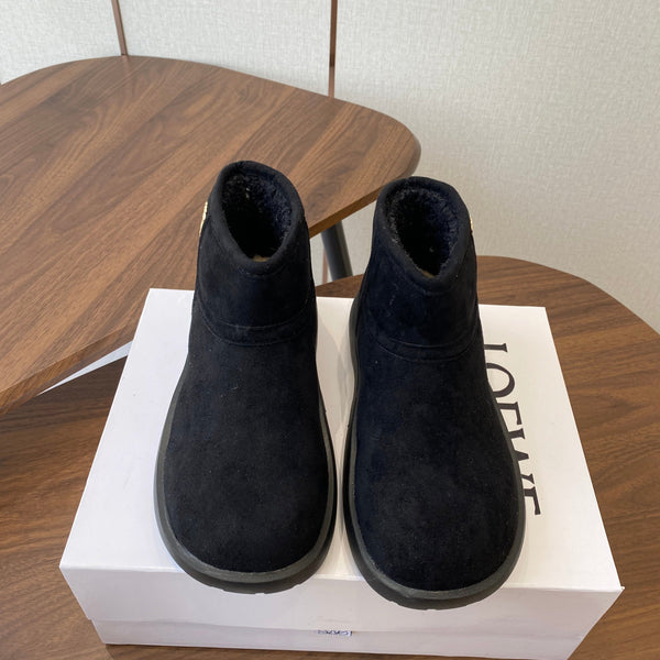 Loewe snow boots black suede wool 477797