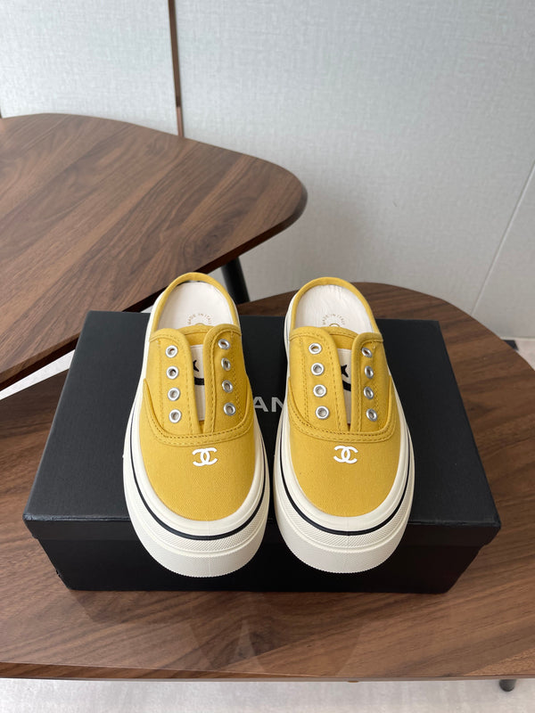 CC 26s Slip-On Platform Yellow Canvas 727467