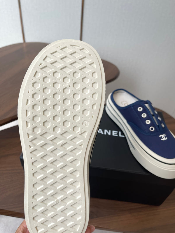CC 26s Slip-On Platform Blue Canvas 727468