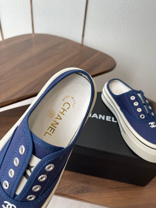 CC 26s Slip-On Platform Blue Canvas 727468