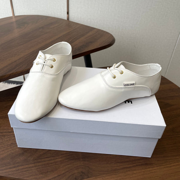 CL Ballet Lace-Up Shoe White Lambskin 790670