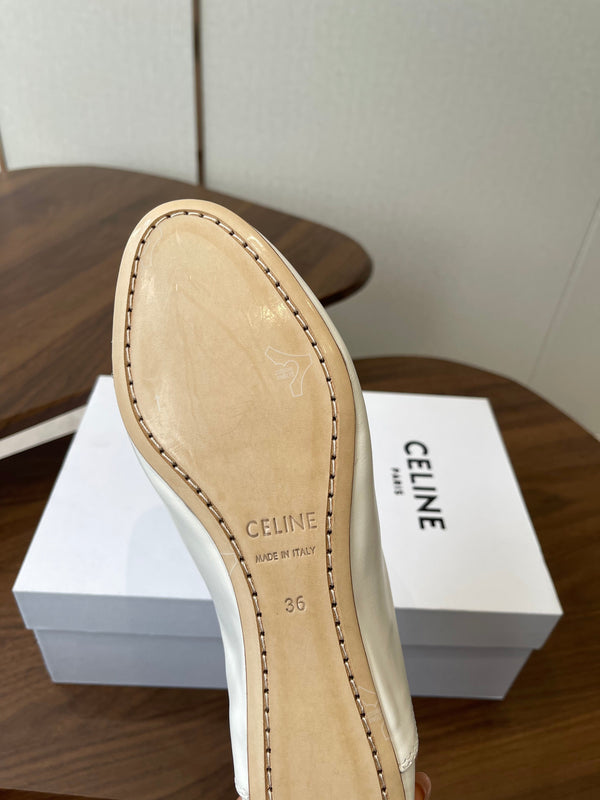 CL Ballet Lace-Up Shoe White Lambskin 790670