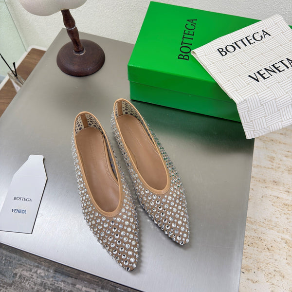 BV Rhinestones Sofia Deep Flat Beige Mesh 428483