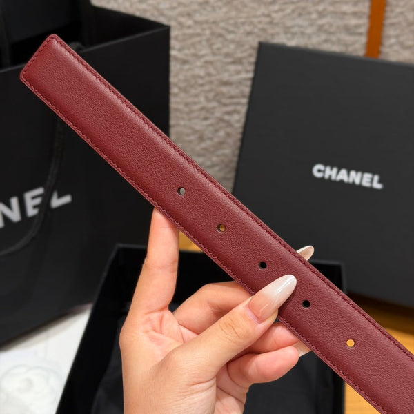 CC 3.0cm 2026 Métiers d'art Burgundy Gold Calfskin 209277