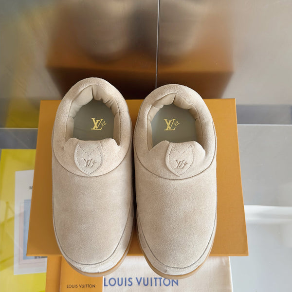 LV Yeti Slip On 20mm Soft Amber Embossed Damier Graphine Suede 459765