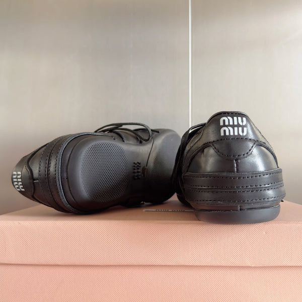 Miu Sneakers With Bucklee Black Leather 509755