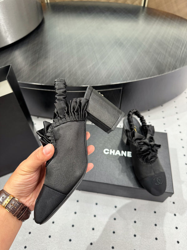 CC 25 Slingback Nero Seta 306333