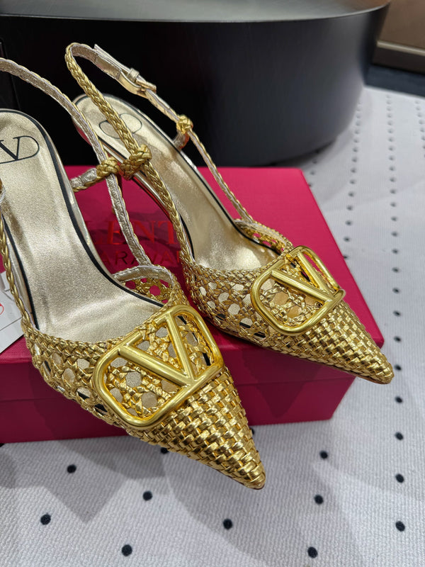 VT 25 Weaving Slingback Gold Sheepskin 326698