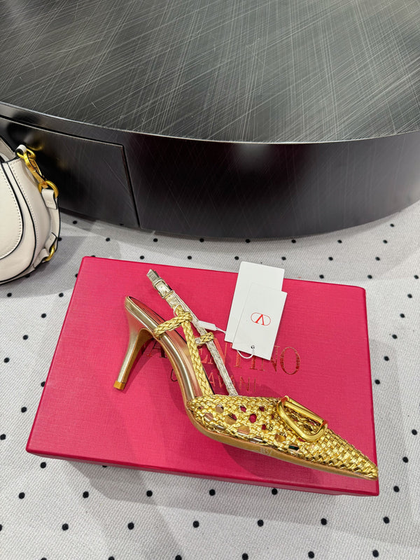 VT 25 Weaving Slingback Gold Sheepskin 326698