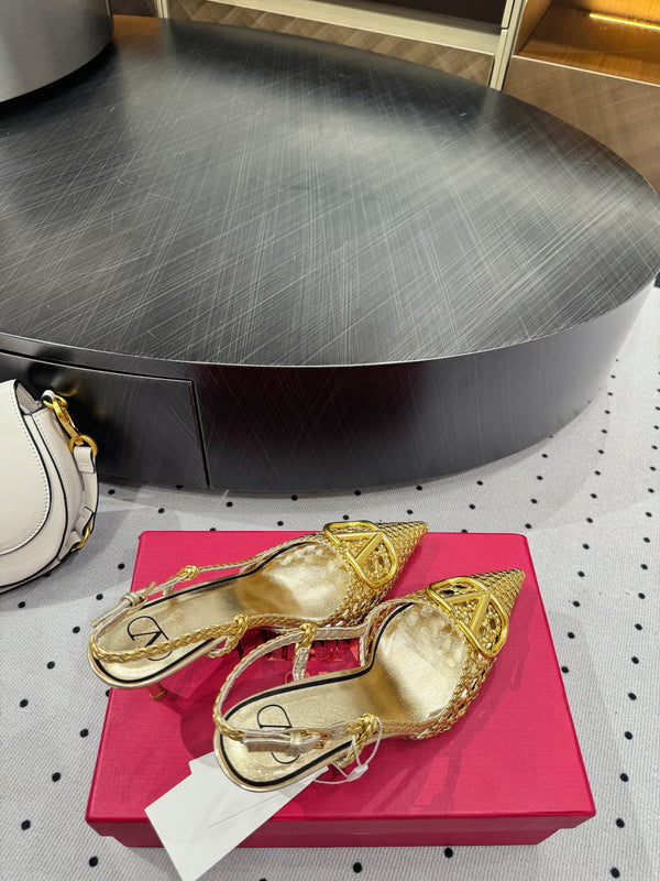 VT 25 Weaving Slingback Gold Sheepskin 326698