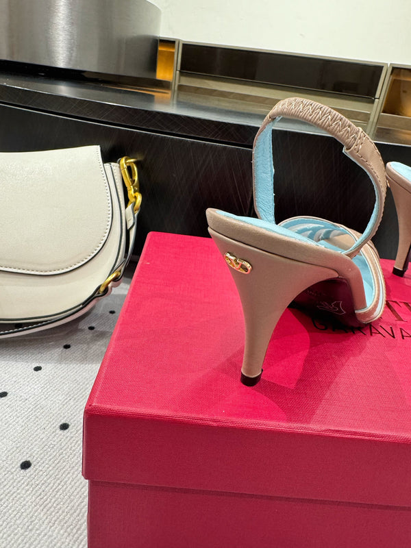 VT 25 Mesh Slingback in pelle di pecora rosa 327590