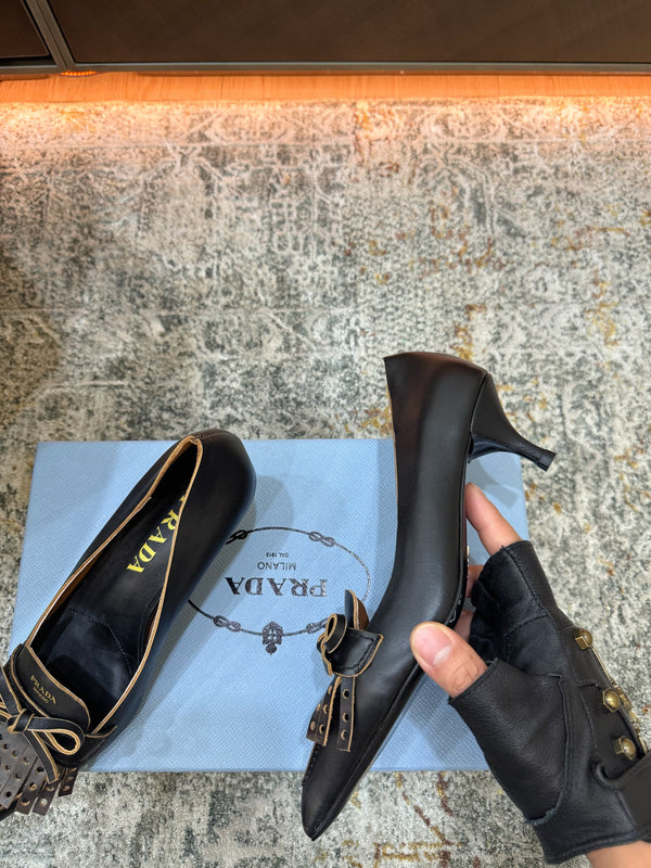 Pra 26s Slingback 6cm Black Cowhide 804087