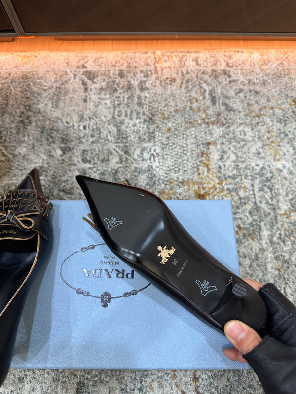 Pra 26s Slingback 6cm Black Cowhide 804087