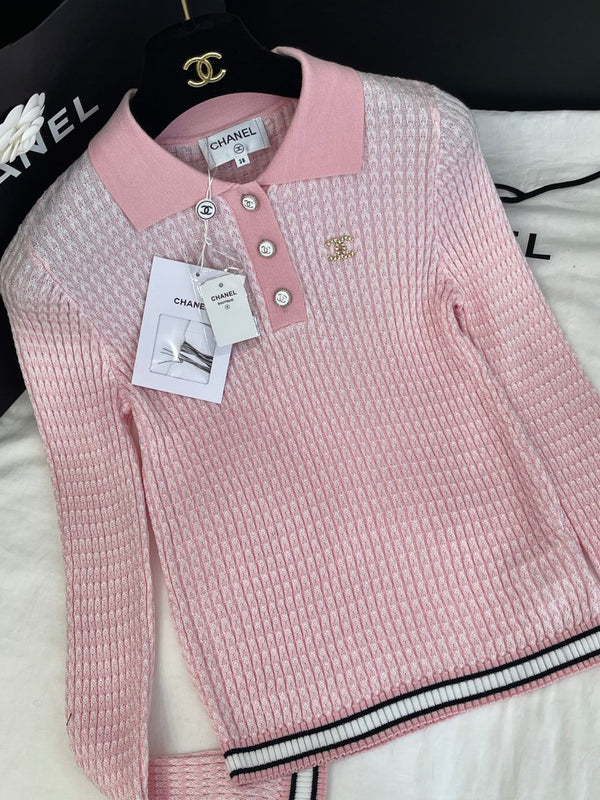 CC 25 Polo Col Laine Tencel Nylon