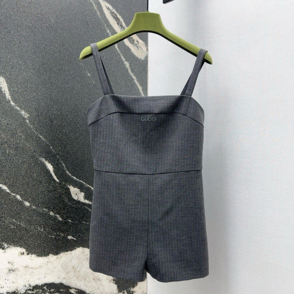 Gucci 25 Jumpsuit Gray Polyester Fiber