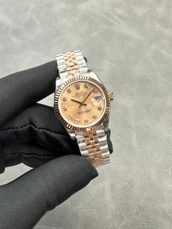 ROLEX Datejust 31mm Silver Pink Gold