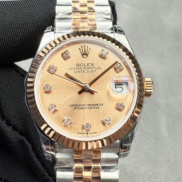ROLEX Datejust 31mm Silver Pink Gold