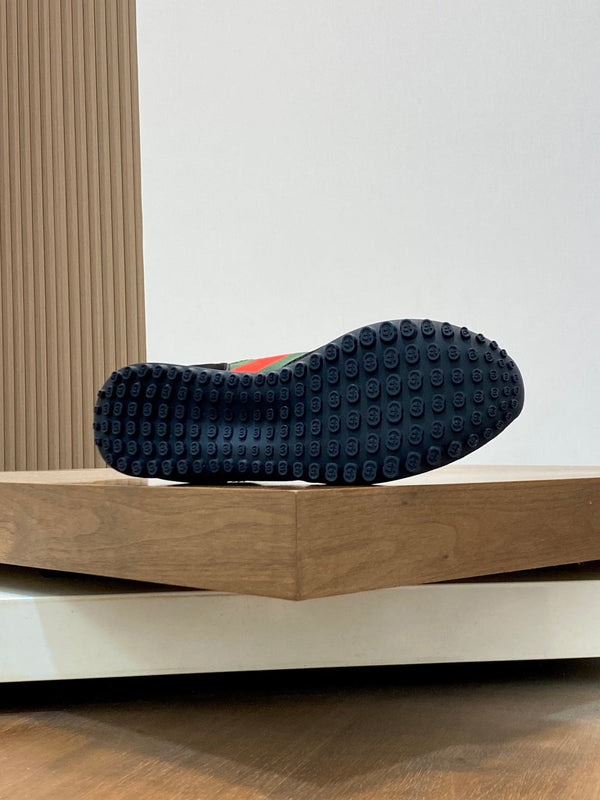 GG Men's Re-Motion Sneaker Black Suede Calfskin 719294