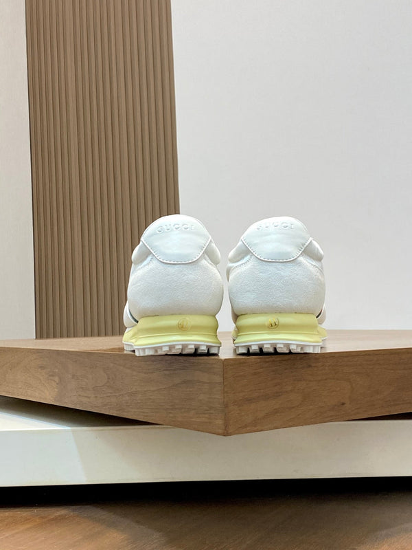 GG Men's Re-Motion Sneaker White Suede Calfskin 719290