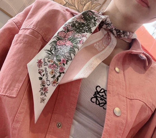 CD 26s Scarf 100cm In Silk 309511