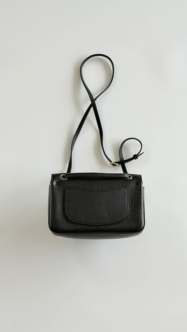 CC 26s Flap Bag Mini 20cm Black Cowhide