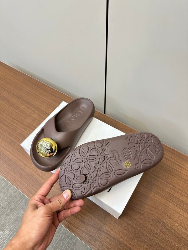 Loewe 25 Foam Slide Brown Rubber