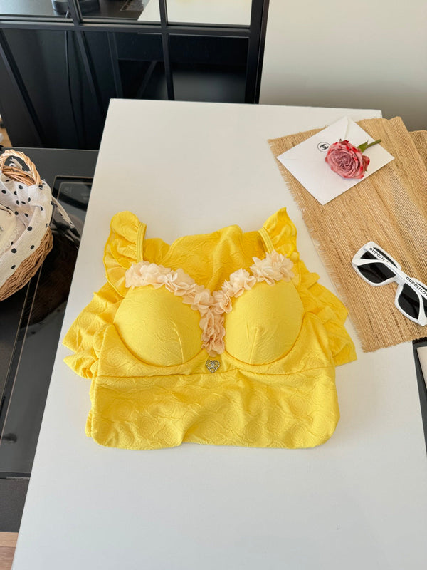 Chanel Ruffles And Floral One- Swimsuit 185847