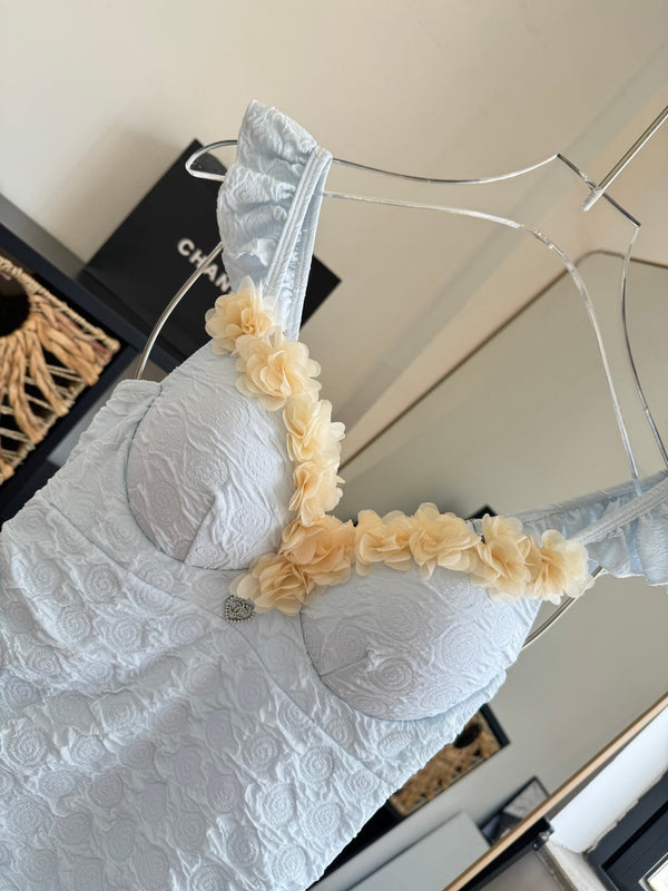 Chanel Ruffles And Floral One- Swimsuit 185848