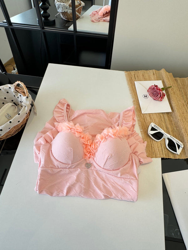 Chanel Ruffles And Floral One-Piece Swimsuit 185849