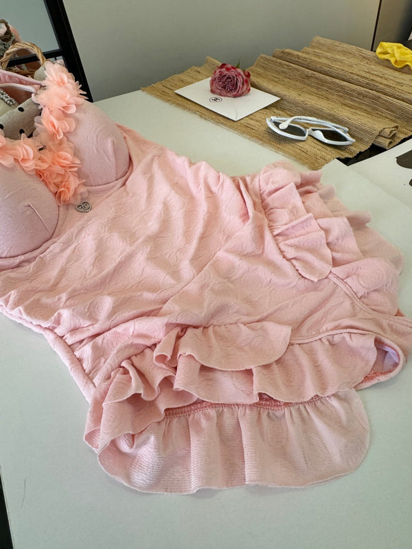 Chanel Ruffles And Floral One-Piece Swimsuit 185849