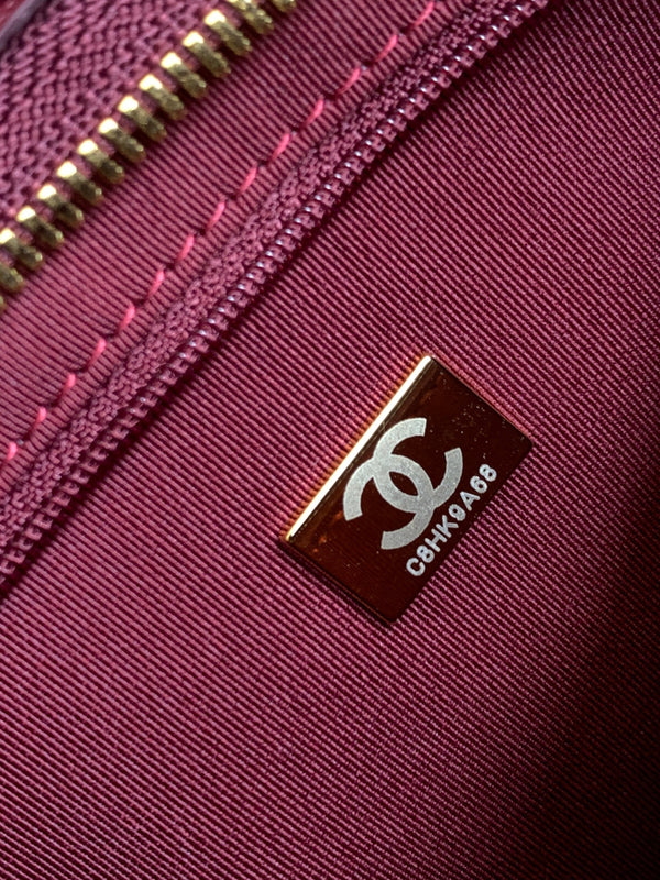 CC Hobo Bag With Chain 35cm Red Lambskin 277763 GHW