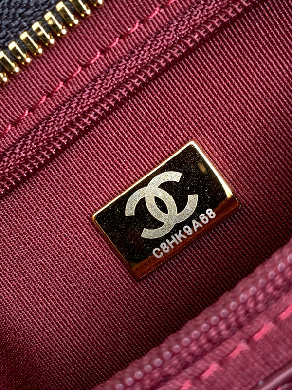 CC Hobo Bag With Chain 35cm Black Lambskin 277765 GHW