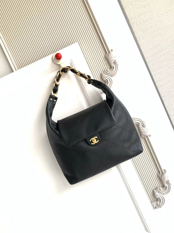 CC 2025 Bag 47cm Black Gold Calfskin 300853